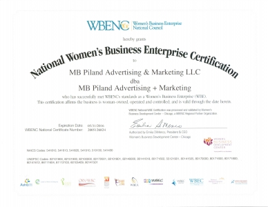WBENC certification MBPiland