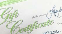 banker gift certificate