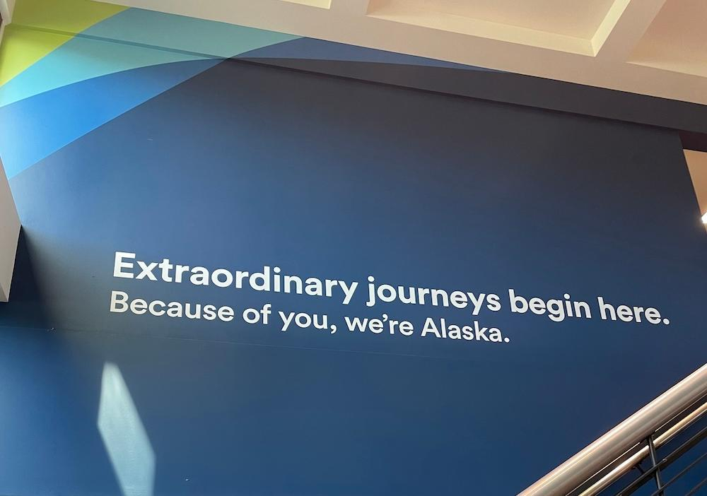 Alaska Airlines extraordinary journeys wall graphic