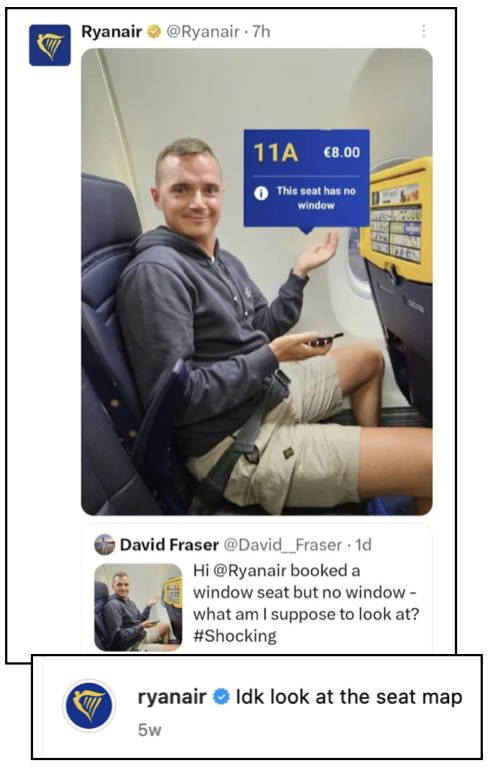 Window seat seat map