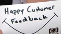 happy customer feedback
